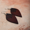 Leaf Leather Earrings