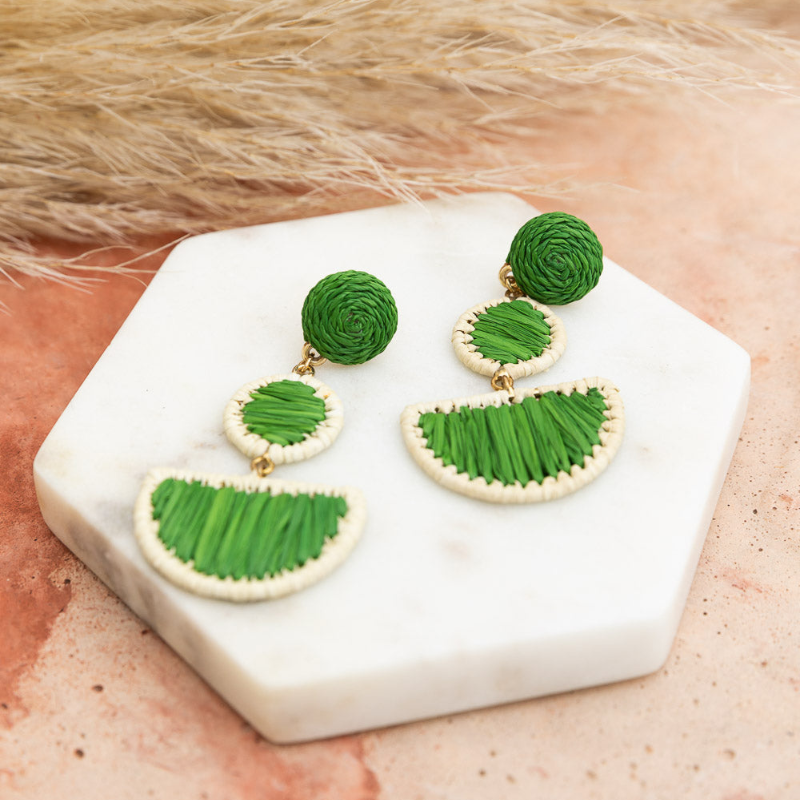 Rattan Woven Earrings