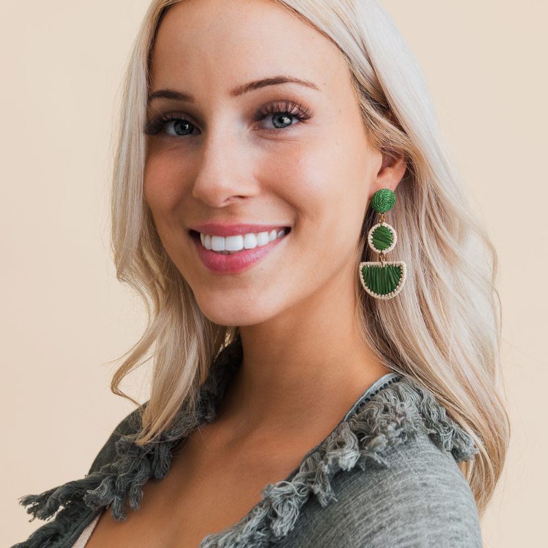 Rattan Woven Earrings