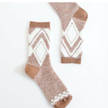 Diamond Pattern Mohair Socks