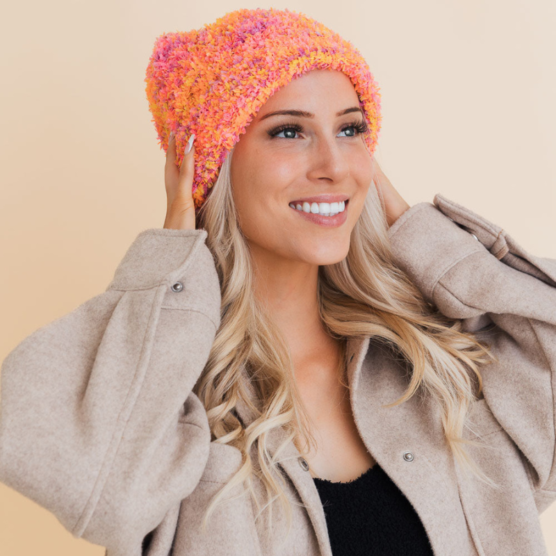 Fuzzy Chenille Beanie