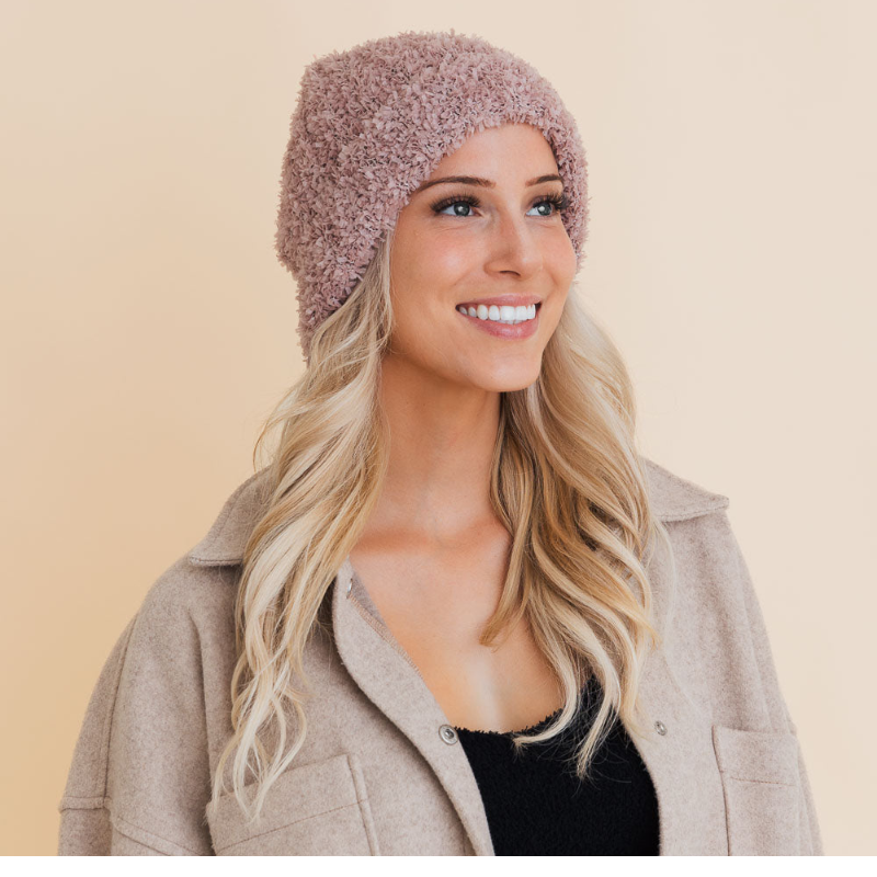 Fuzzy Chenille Beanie