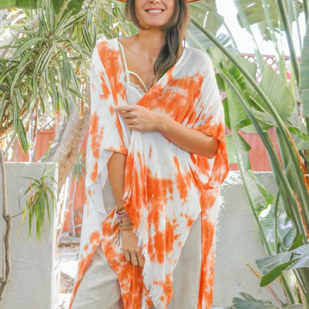 Vibrant Tie-Dye Kimono
