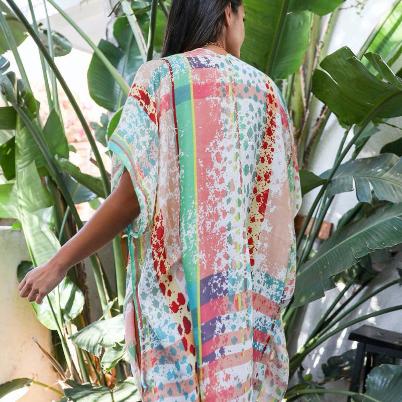 Splatter Print Kimono