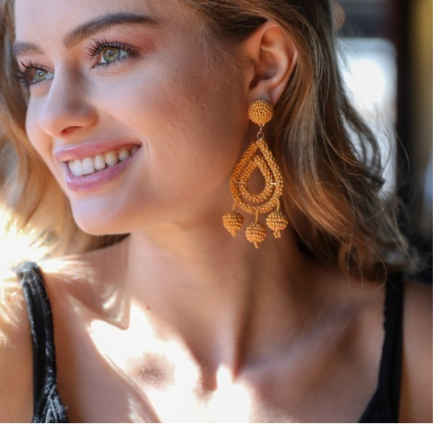 Boucles d'oreilles pendantes à micro-perles