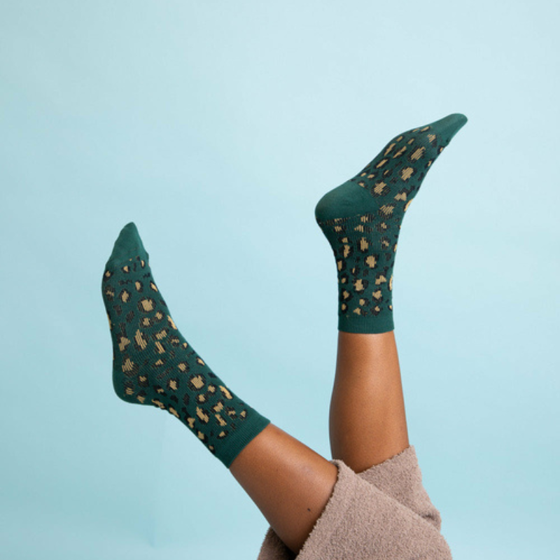 Leopard Knit Socks