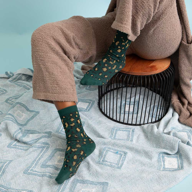 Leopard Knit Socks