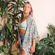 Boho Floral Tie Kimono