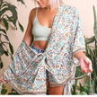 Boho Floral Tie Kimono
