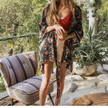 Boho Floral Tie Kimono