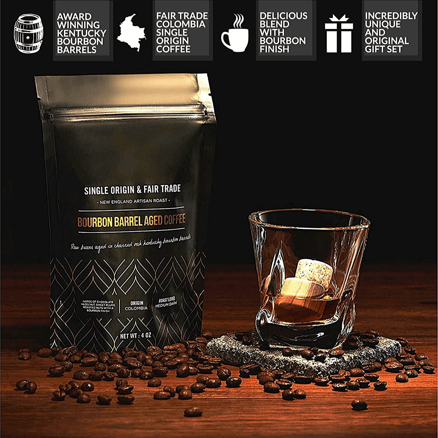 The Gourmet Set - ROCKS x Bourbon Barrel Aged Coffee