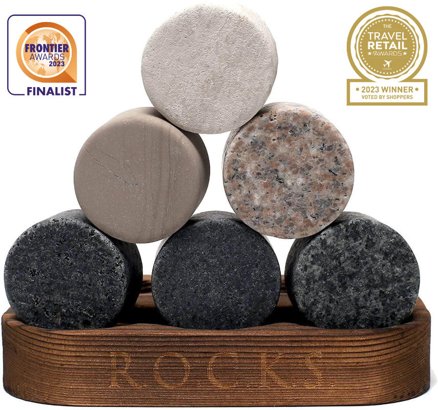 Whiskey Stones Set - 6 Ct Premium Chilling Stones