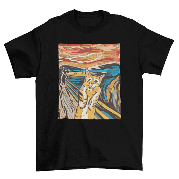 Scream Cat T-shirt for Cat Lovers - Fun and Stylish Tee
