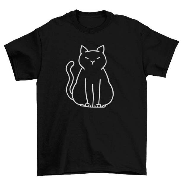 Minimalist Cat T Shirt