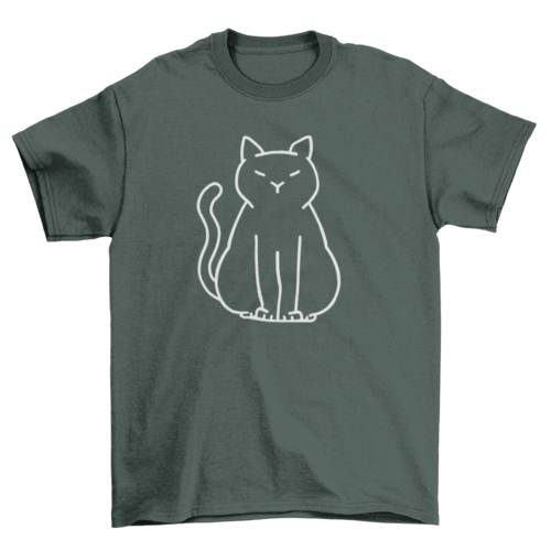Minimalist Cat T-Shirt