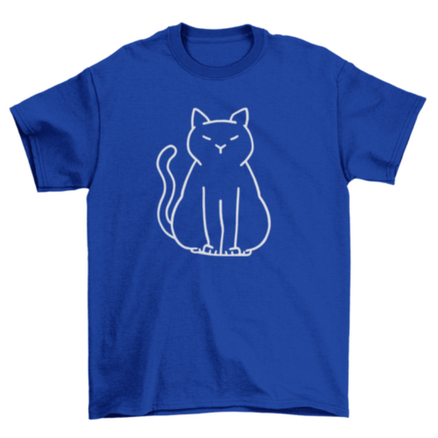 Minimalist Cat T Shirt