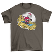 Santa skiing in bitcoins t-shirt