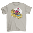 Santa skiing in bitcoins t-shirt