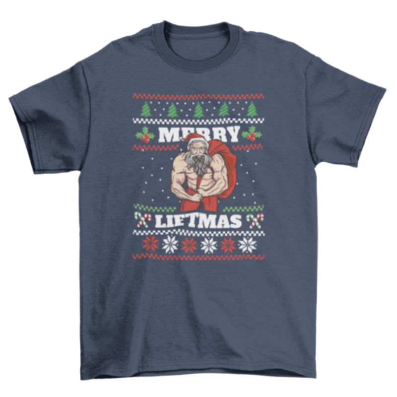 Muscular Santa Ugly Tee