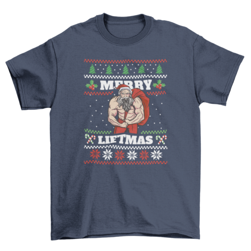 Muscular Santa Ugly Tee