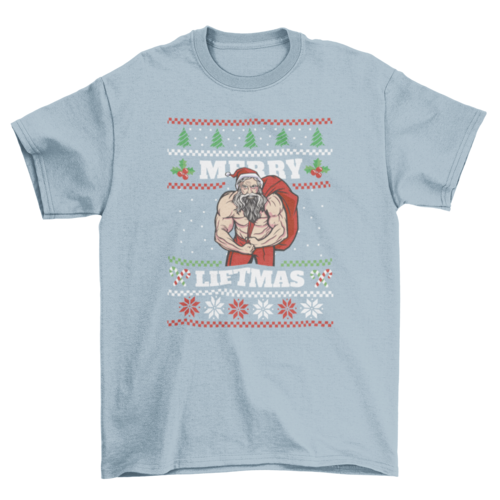 Muscular Santa Ugly Tee