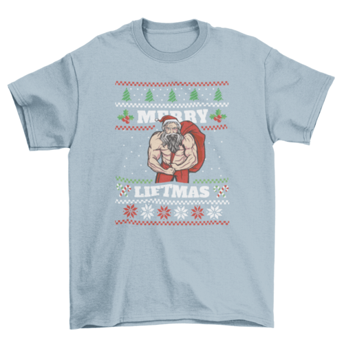 Muscular Santa Ugly Tee