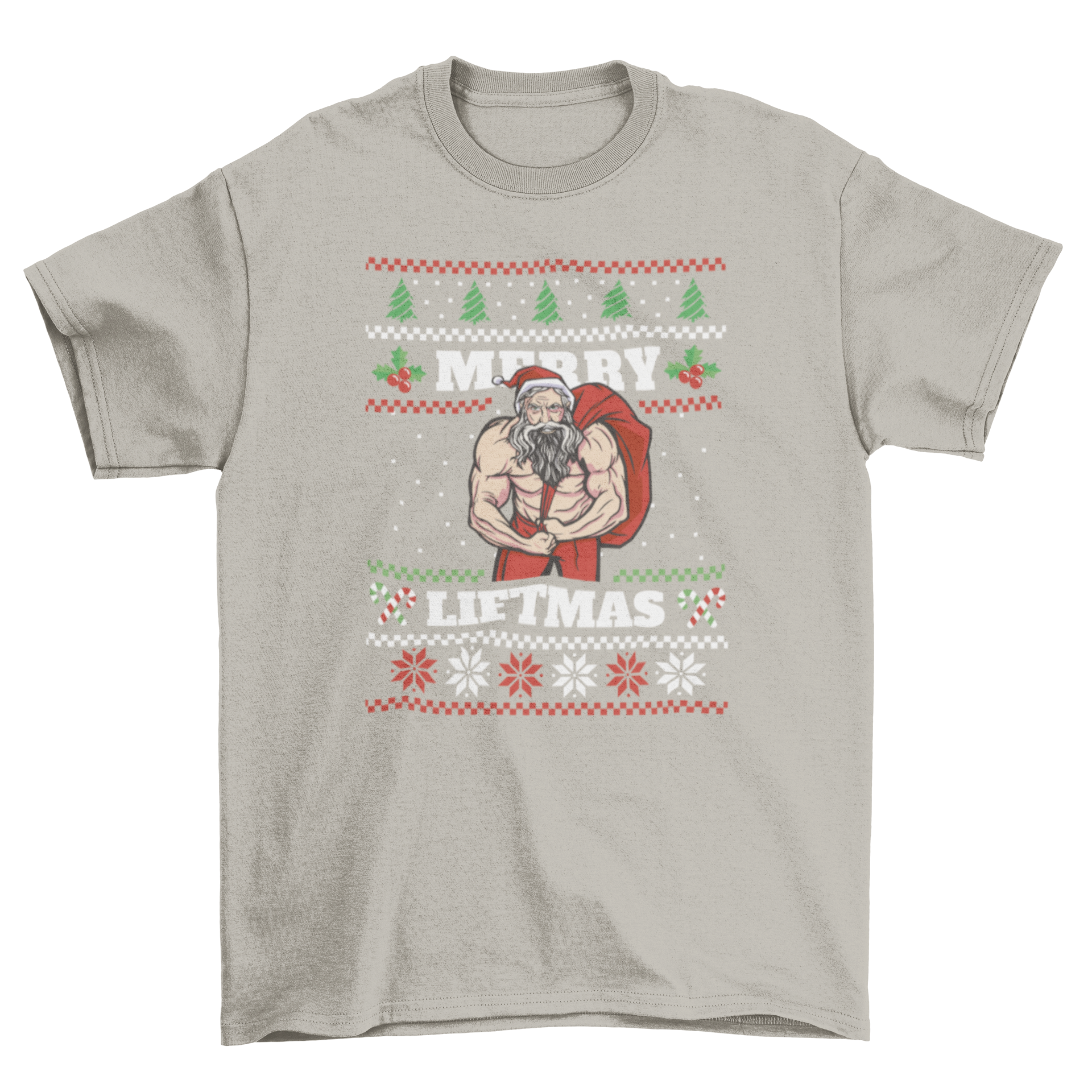 Muscular Santa Ugly Tee