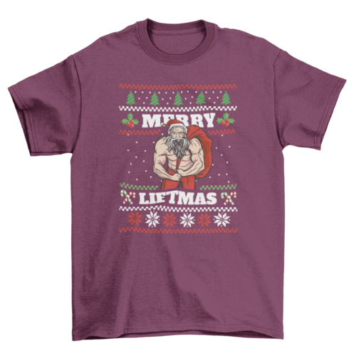 Muscular Santa Ugly Tee