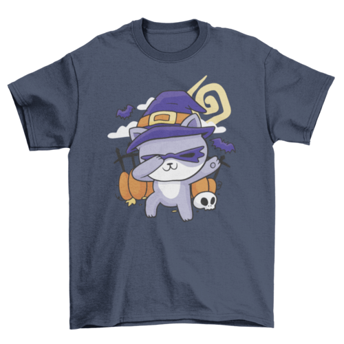 Halloween cat dabbing t-shirt