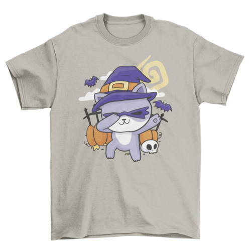 Halloween cat dabbing t-shirt