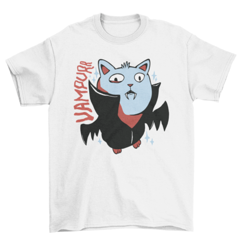 Vampire Cat Halloween Tee