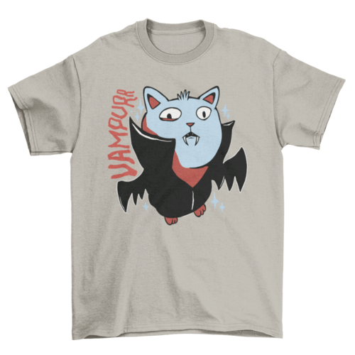 Vampire Cat Halloween Tee