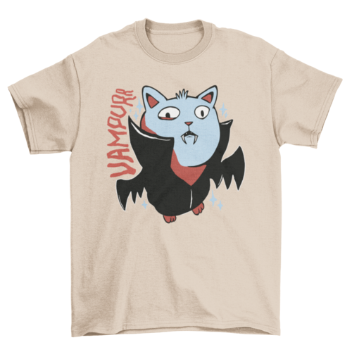 Vampire Cat Halloween Tee