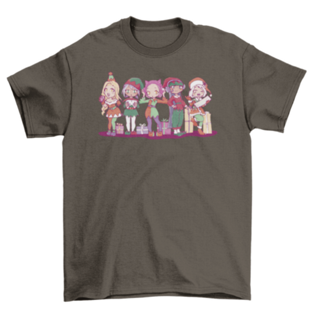 Elves Christmas T-shirt for Festive Holiday Cheer