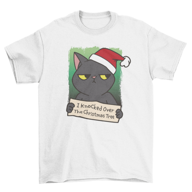 Black Cat Christmas Tee