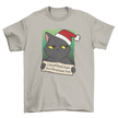 Christmas black cat tree t-shirt