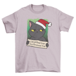 Christmas black cat tree t-shirt