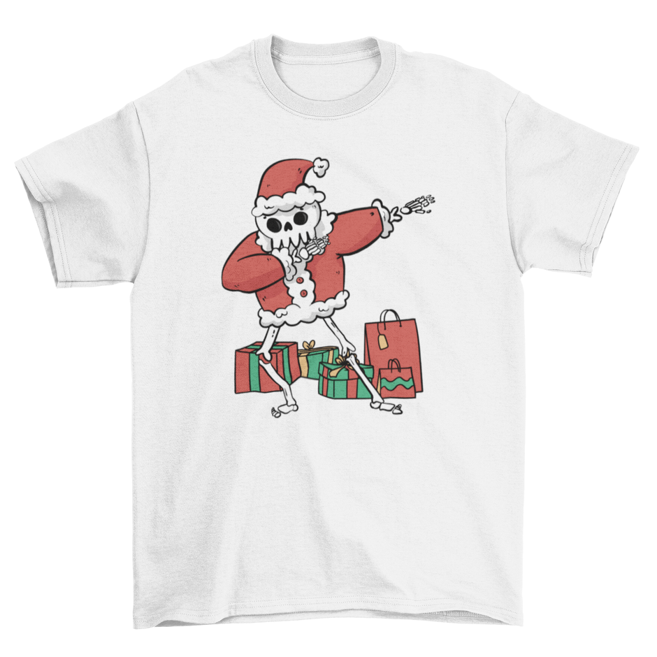 Santa Skeleton Dab Shirt