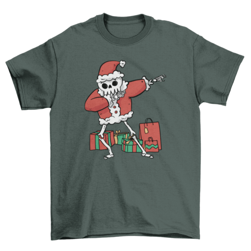 Santa Skeleton Dab Shirt