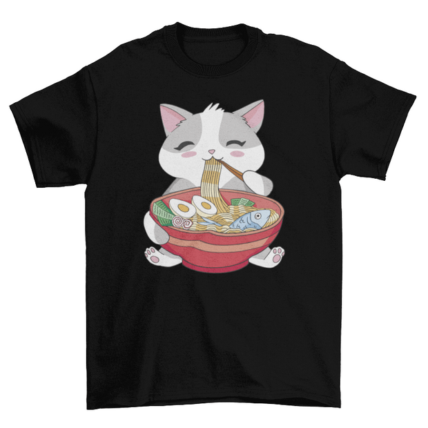 Ramen Cat T-shirt for Fun and Stylish Casual Outfits