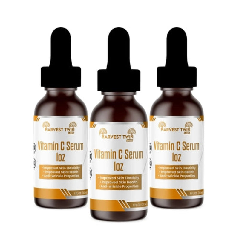 Harvest Twin Labs Vitamin C Serum 1oz – Skin Elasticity & Anti-Wrinkle Support