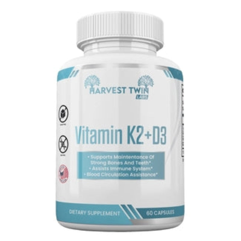 Harvest Twin Labs Vitamin K2 + D3 Capsules – Bone & Immune Support