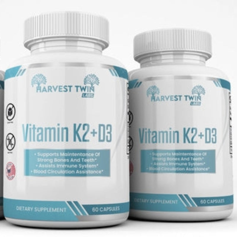 Harvest Twin Labs Vitamin K2 + D3 Capsules – Bone & Immune Support
