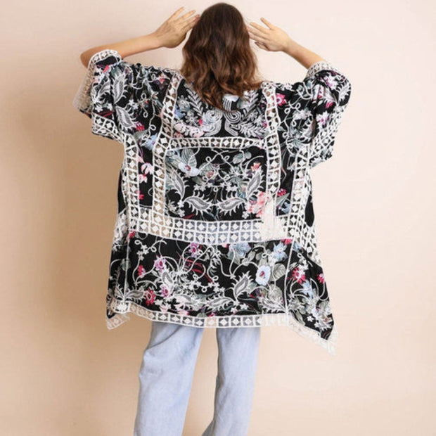 Heriloom Embroidered Kimono – Leto Collection – Elegant Floral Design