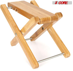 5Core Wooden Guitar Foot Stool 3 Level Adjustable Leg Rest Classical