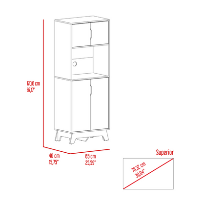 Microwave Tall Cabinet Counter Surface, Top- Lower Double