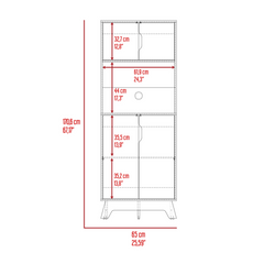 Microwave Tall Cabinet Wallas, Counter Surface, Top- Lower Double