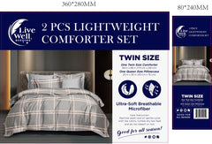 Ensemble de couette légère 3 pièces LiveWell Bedding (6 styles)