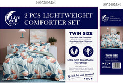 Ensemble de couette légère 3 pièces LiveWell Bedding (6 styles)