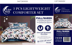 Ensemble de couette légère 3 pièces LiveWell Bedding (6 styles)